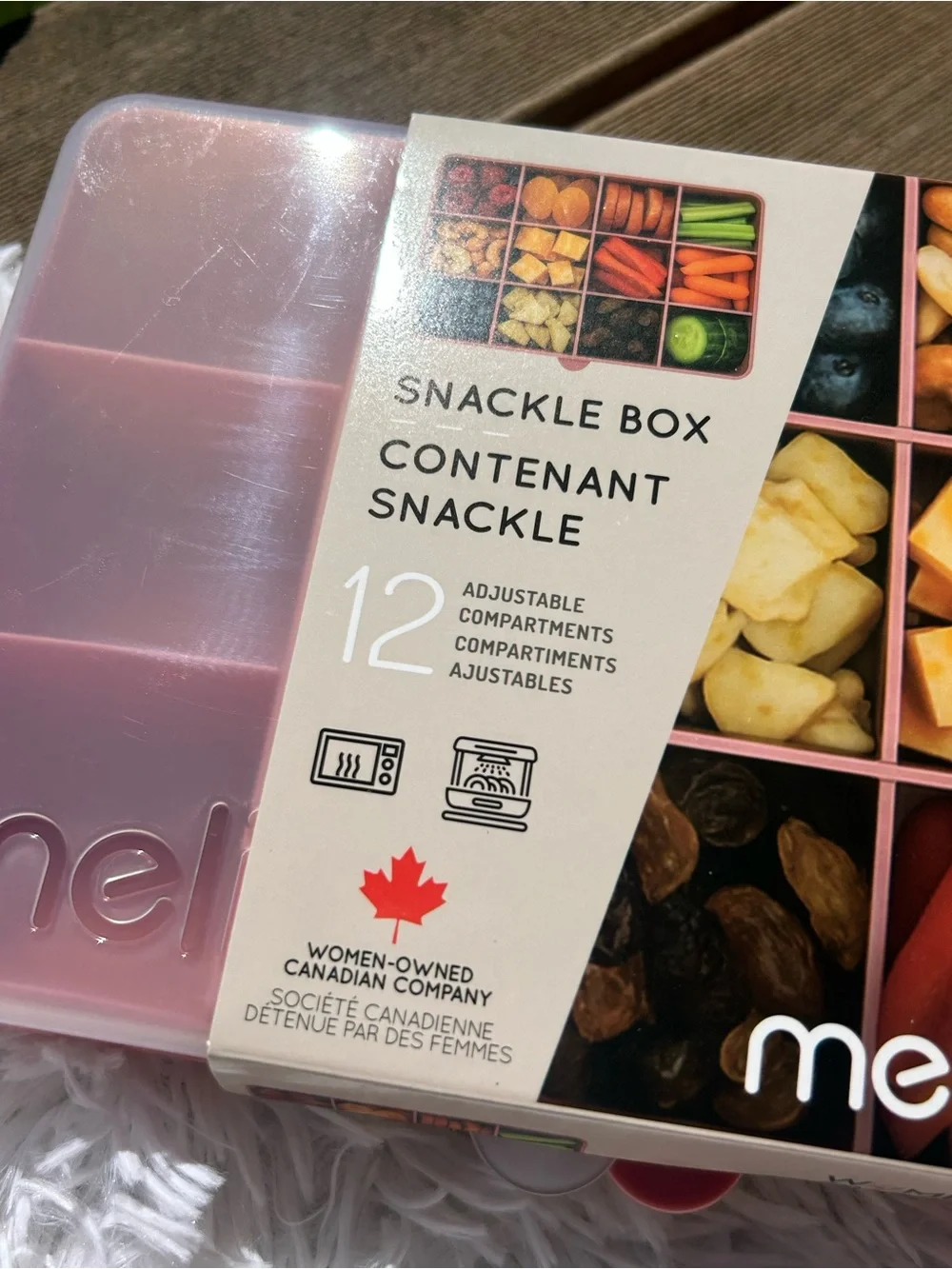 🩶5/$30 Melii 12-Compartment Snackle Box  Pink NEW